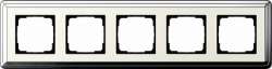 Gira ClassiX Хром/Кремовый Рамка 5-ая арт. 0215643