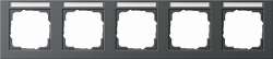 Gira E2 Антрацит Рамка 5-ая горизонтальная с полем для надписи арт. 109523