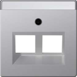 Gira E22 Алюминий Накладка с полем надп Mod. Jack 30° арт. 2640203