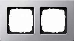 Gira E22 Алюминий Рамка 2-ая арт. 0212203