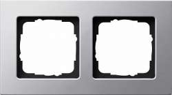 Gira E22 Алюминий Рамка 2-ая арт. 0212206