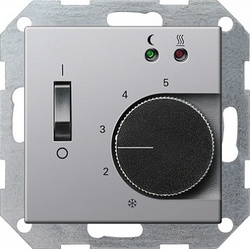 Gira E22 Алюминий Терморегулятор для тёплого пола арт. 0394203