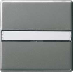 Gira E22 Сталь Клавиша 1-ая с полем для надписи арт. 029920