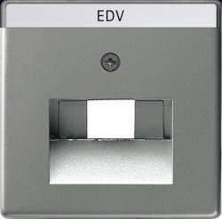 Gira E22 Сталь Накладка 50*50 мм для розеток UAE/IAE с шильдиком арт. 028420