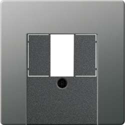 Gira E22 Сталь Накладка ТЛФ розетки TAE арт. 087620