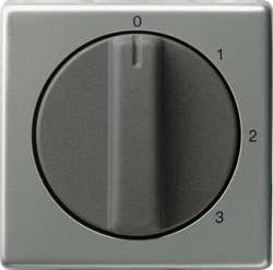 Gira E22 Сталь Накладка с ручкой для трехступенчатого переключателя арт. 066920