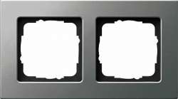 Gira E22 Сталь Рамка 2-ая арт. 0212202