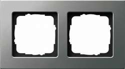 Gira E22 Сталь Рамка 2-ая для установки заподлицо арт. 0212205