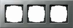 Gira E22 Сталь Рамка 3-ая для установки заподлицо арт. 0213205