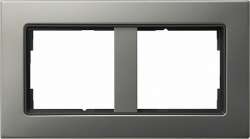 Gira E22 Сталь Рамка без перегородки 2-я для установки заподлицо арт. 1002205