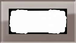 Gira ESP Дымчатое стекло Рамка 2-ая без перегородки арт. 1002122
