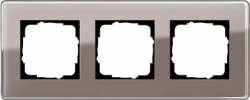 Gira ESP Glass C Дымчатое стекло Рамка 3-ая арт. 0213522