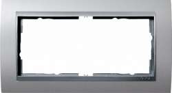 Gira EV Алюминий/алюминий Рамка 2-ая без перегородки арт. 100236