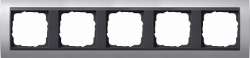 Gira EV Алюминий/антрацит Рамка 5-ая арт. 021506