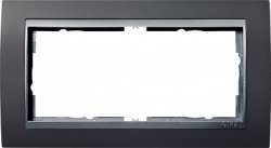 Gira EV Антрацит/алюминий Рамка 2-ая без перегородки арт. 100281