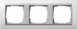 Gira EV Бел/алюминий Рамка 3-ая арт. 021371