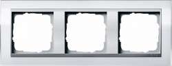 Gira EV CL Бел/Алюминий Рамка 3-ая арт. 0213726