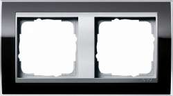 Gira EV CL Черный/Алюминий Рамка 2-ая арт. 0212736