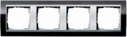 Gira EV CL Черный/Алюминий Рамка 4-ая арт. 0214736