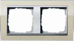 Gira EV CL Песочный/Алюминий Рамка 2-ая арт. 0212776