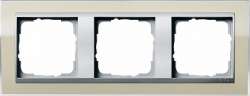 Gira EV CL Песочный/Алюминий Рамка 3-ая арт. 0213776