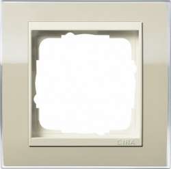 Gira EV CL Песочный/Крем глянц Рамка 1-ая арт. 0211771