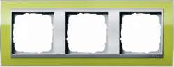Gira EV CL Зеленый/Алюминий Рамка 3-ая арт. 0213746