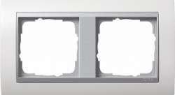 Gira EV Глянцевый Бел/алюминий Рамка 2-ая арт. 0212806
