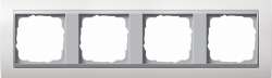 Gira EV Глянцевый Бел/алюминий Рамка 4-ая арт. 0214806