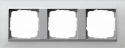 Gira EV Матово-Бел/алюминий Рамка 3-ая арт. 021350