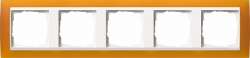 Gira EV Матово-янтарный/Глянцевый Бел Рамка 5-ая арт. 0215332