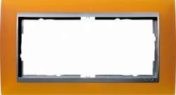 Gira EV Матово-янтарный/алюминий Рамка 2-ая без перегородки арт. 100269