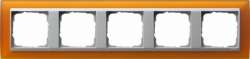 Gira EV Матово-янтарный/алюминий Рамка 5-ая арт. 021569