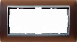 Gira EV Матово-коричневый/алюминий Рамка 2-ая без перегородки арт. 100259