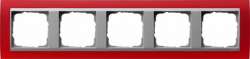 Gira EV Матово-красный/алюминий Рамка 5-ая арт. 021592