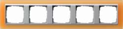 Gira EV Матово-оранжевый/алюминий Рамка 5-ая арт. 021553