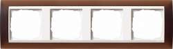 Gira EV Полупрозрачн.коричневая/глянц.бел Рамка 4-ая арт. 0214331