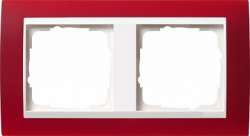 Gira EV Полупрозрачн.красная/глянц.бел Рамка 2-ая арт. 0212398