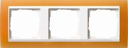Gira EV Полупрозрачн.оранжевая/глянц.бел Рамка 3-ая арт. 0213397