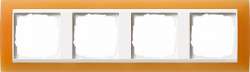 Gira EV Полупрозрачн.оранжевая/глянц.бел Рамка 4-ая арт. 0214397