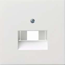 Gira F100 Бел глянц Накладка 1-ой и 2-ой наклон ТЛФ/комп розетки(мех Rutenbeck, Prodax) арт. 0270112