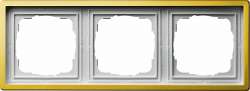 Gira F100 Латунь Рамка 3-ая арт. 0213113