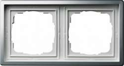 Gira F100 Платина Рамка 2-ая арт. 0212114