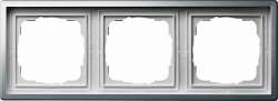 Gira F100 Платина Рамка 3-ая арт. 0213114