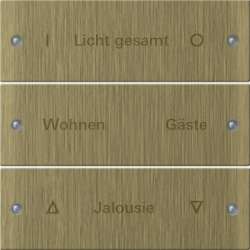 Gira Instabus Бронза Набор клавиш 3-местн.(гравировка) арт. 2133607