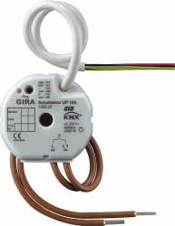 Gira KNX Актор 1-канальный 16А + 2 бинарных входа, монтаж в коробку арт. 105900