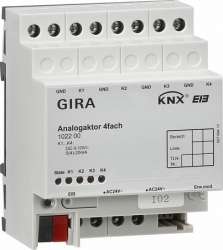 Gira KNX Аналоговый выход 4 канальный DIN-рейка арт. 102200