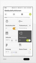 Gira KNX G1 Белое стекло Панель управления сенсорная, 24В арт. 207712