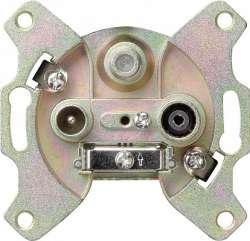 Gira Мех Розетка TV-FM-SAT оконечная, затухание 2дБ арт. 093700