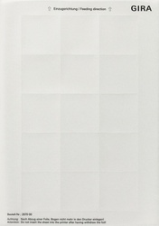 Gira Пленка для нанесения надписей к светодиодному указателю для ориентации арт. 287000